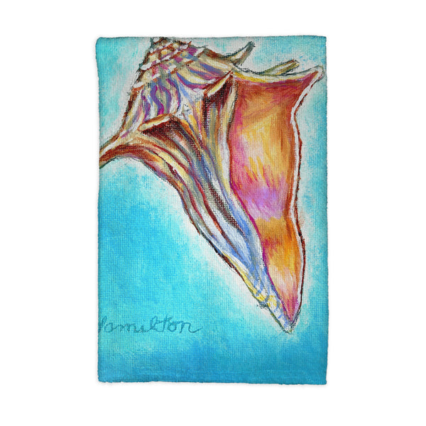 Conch in Aqua Tree Kitchen Towel