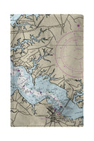 Cambridge, MD Nautical Map Kitchen Towel