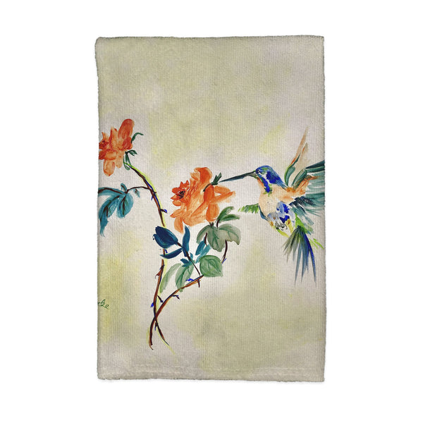 Hummingbird and Rose Kitchen Towel