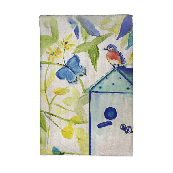 Blue Bird House Kitchen Towel