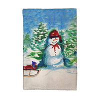 Snowman & Sled Kitchen Towel