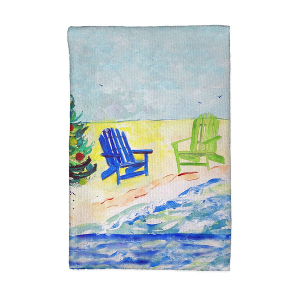 Beach Chair Christmas Kitchen Towel