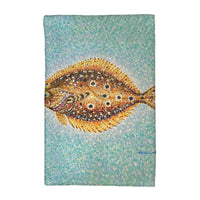 Pointillist Flounder Kitchen Towel