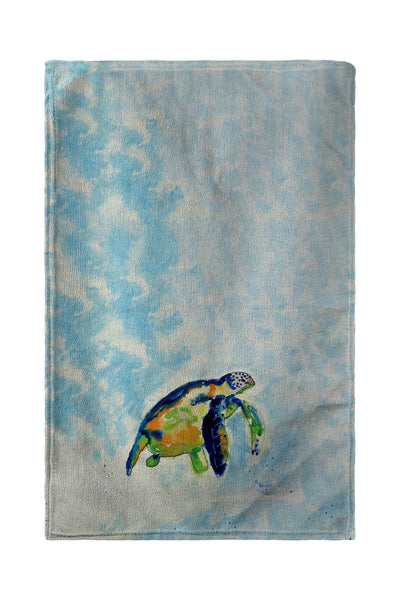 Blue Sea Turtle Kitchen Towel