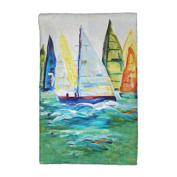 Betsy's Sailboats Kitchen Towel