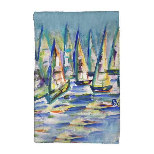 Many Sailboats Kitchen Towel