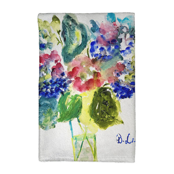 Vase of Hydrangeas Kitchen Towel