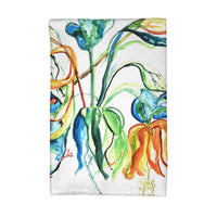 Orange Floral Kitchen Towel