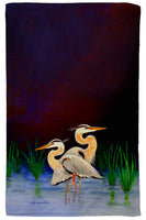 Two Blue Herons Kitchen Towel