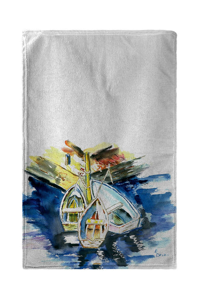 Three Row Boats Kitchen Towel