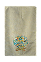 Teal Scallop Shell Kitchen Towel