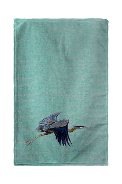 Aqua Eddie's Blue Heron Kitchen Towel