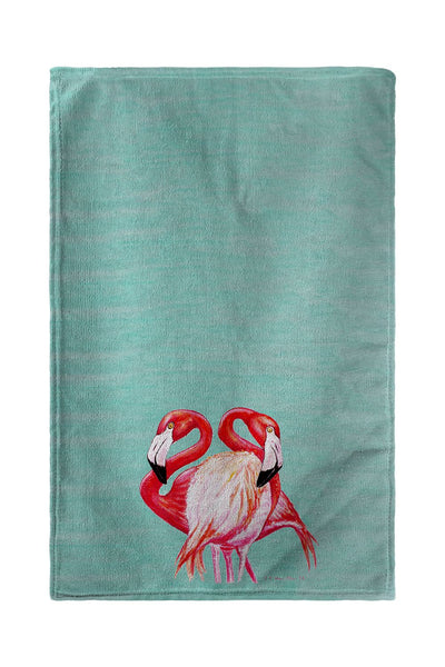 Two Flamingos - Aqua Kitchen Towel