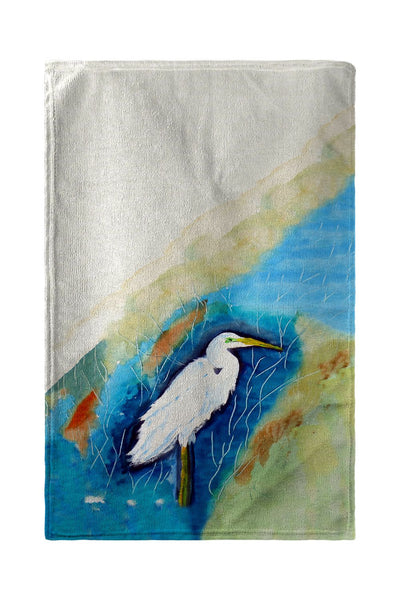 Great Egret Rt Kitchen Towel