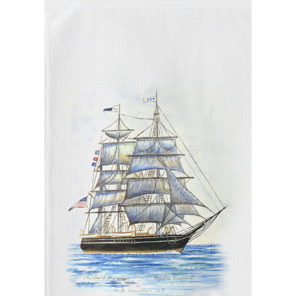Whaling Ship Underway Kitchen Towel