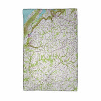 Lake Guntersville, AL Nautical Map Kitchen Towel