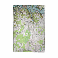 Tims Ford Lake, TN Nautical Map Kitchen Towel