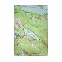 Lake Wentworth, NH Nautical Map Kitchen Towel