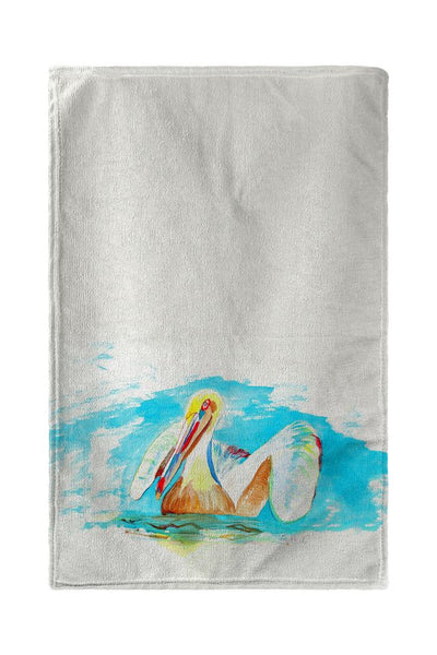 Pelican in Teal Kitchen Towel