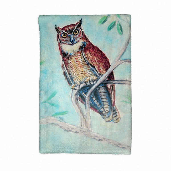 Owl in Teal Kitchen Towel