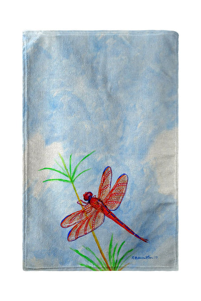 Red Dragonfly Kitchen Towel