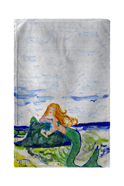 Mermaid on Rock Kitchen Towel