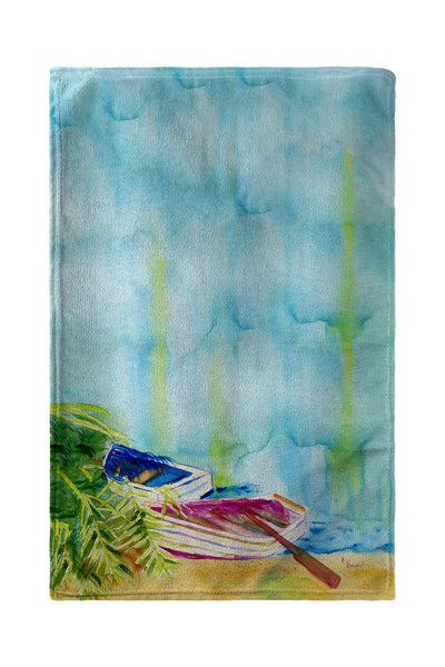 Watercolor Rowboats Kitchen Towel