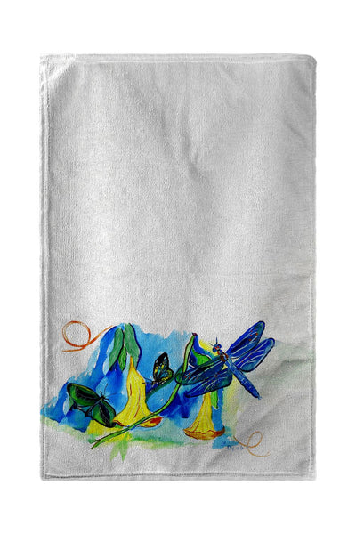 Yellow Bells and Dragonfly Kitchen Towel