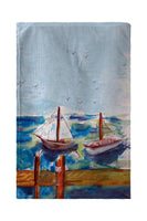 Two Sailboats Kitchen Towel