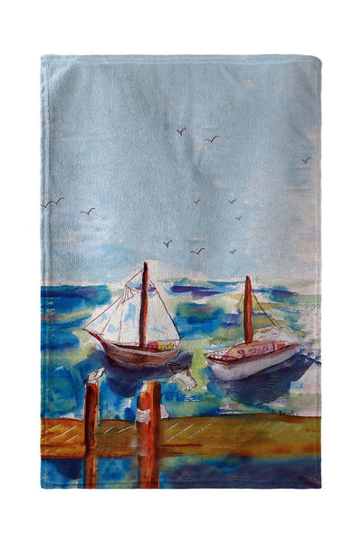 Two Sailboats Kitchen Towel