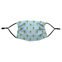 Tiled Pineapple Blue Face Mask Set of Two