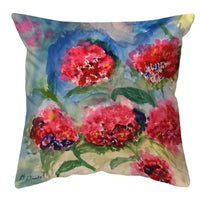 Red Geraniums Pillow