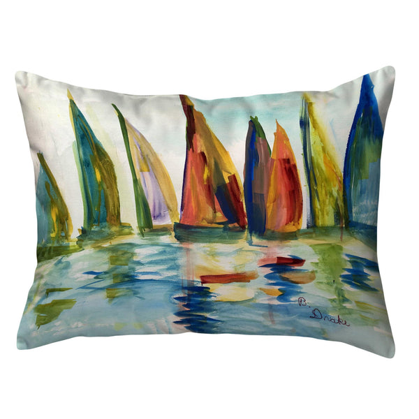 Multi Color Sails Noncorded Indoor/Outdoor Pillow