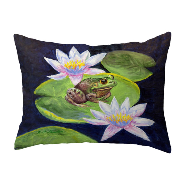 Frog And Lily Noncorded Pillow