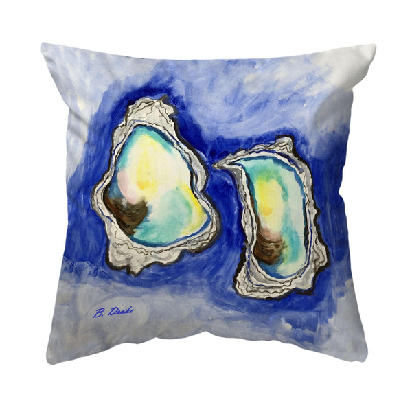 Aqua Oysters Noncorded Pillow