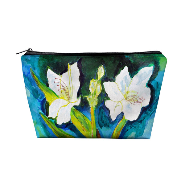 White Lilies Pouch 8.5x6