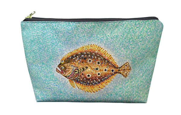 Pointillist Flounder Pouch 8.5x6