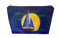 Moonrise Sailboat Pouch 8.5x6