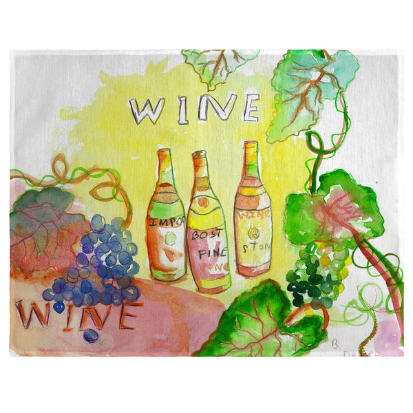 Wine Bottles Place Mat Set of 4