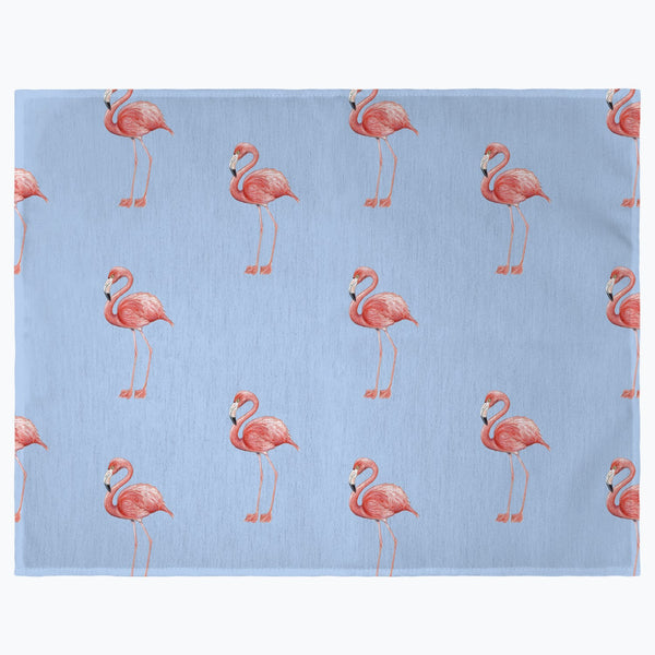 Tiled Flamingos Light Blue Place Mat Set of 4