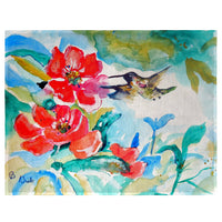 Hummingbird & Red Flower Place Mat Set of 4