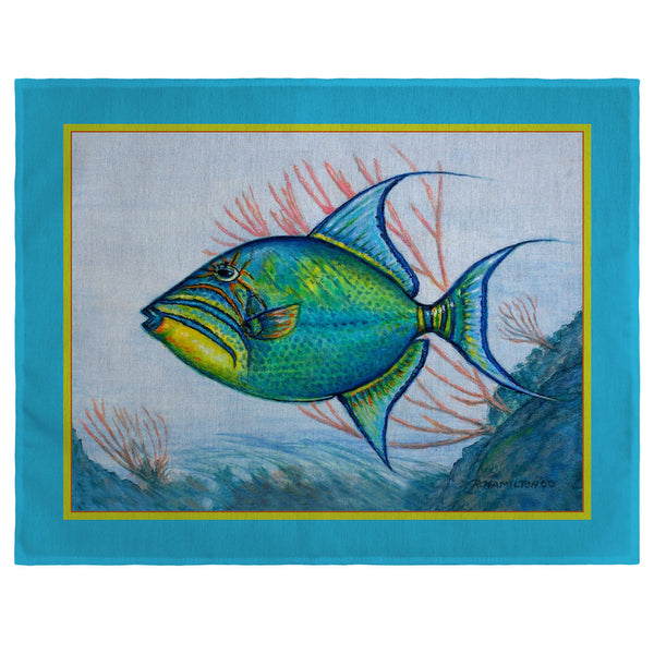 Trigger Fish Border Place Mat Set of 4