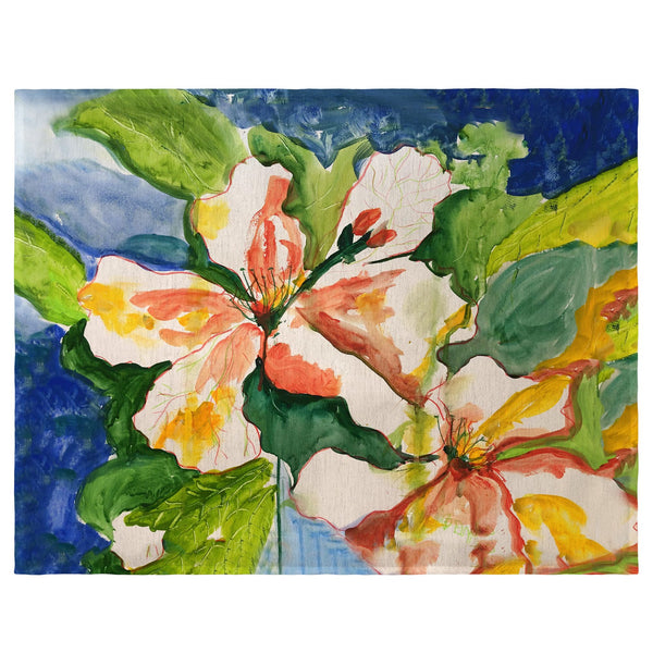 White Hibiscus Place Mat Set of 4