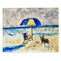 Beach Chair and Yorkie Place Mat Set of 4