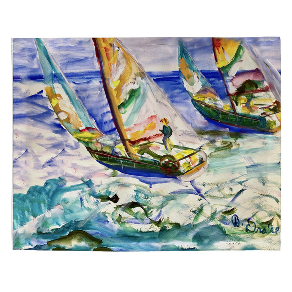 Sailboats Tacking Place Mat Set of 4