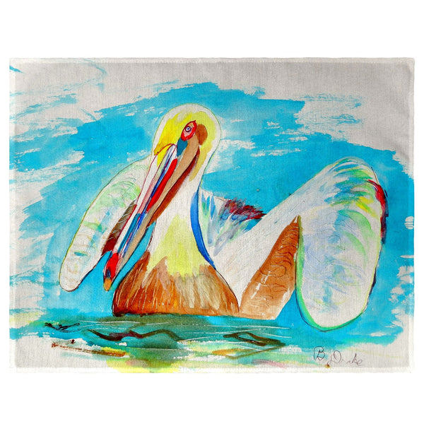 Pelican in Teal Place Mat Set of 4