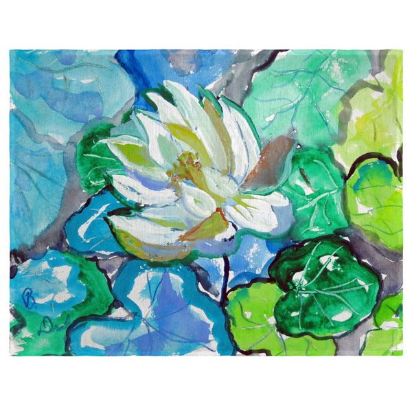 White Lily Flower Place Mat Set of 4