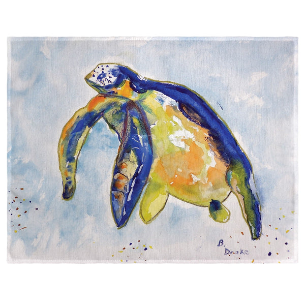 Blue Sea Turtle Left Place Mat Set of 4