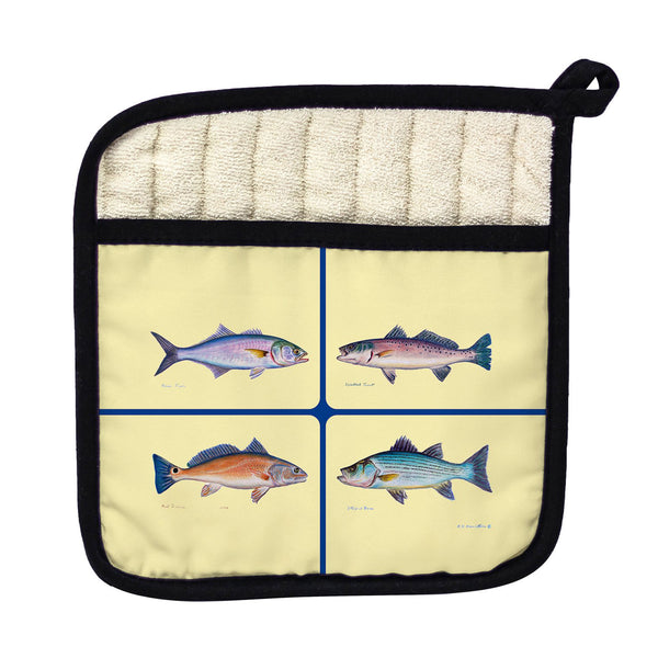 Multi Fish Yellow Pot Holder