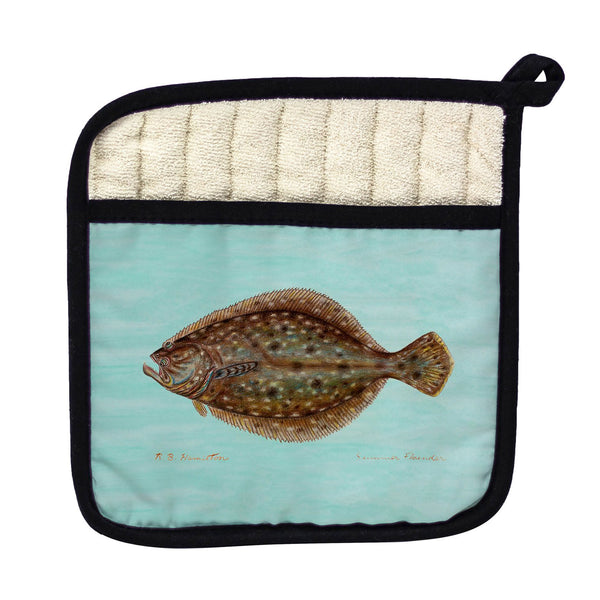 Flounder Aqua Pot Holder